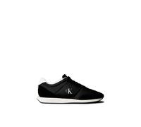 Calvin Klein Men’s Retro Mix Runner Trainers with Logo, Black (Black/Bright White), 8