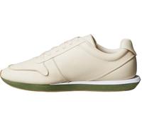 Calvin Klein Men's Retro Runner LACE UP LTH Pinch YM0YM01455 Low Top, White (Light Cashew/Medieval Forest), 9
