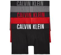 Calvin Klein Men's Retro Shorts (Pack of 3), Black/Grey Sky/Pompejan Red, L