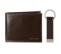 Calvin Klein Men's RFID Blocking Leather Bifold Wallet, Brown, One Size