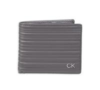 Calvin Klein Men's RFID Leather Minimalist Bifold Wallet, Grey Passcase, One Size