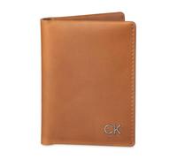 Calvin Klein Men's RFID Leather Minimalist Bifold Wallet, Tan Duofold, One Size
