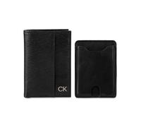 Calvin Klein Men's River Print Duofold with Magsafe Wallet Set, Black, One Size