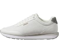 Calvin Klein Men's Runner Trainers Retro Runner T LTH AOP Ny with Logo Print, Black (Bright White/Granite Gray), 10