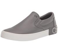 Calvin Klein Men's Ryor Sneaker, Grey Leather 030, 8.5 UK