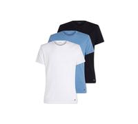 Calvin Klein Men's S/S Crew Neck 3Pk Black W Blue Descent | Size: Large Calvin Klein Blue L