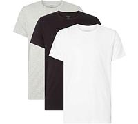 Calvin Klein Men's S/S Crew Neck 3PK Shirt, Black/White/Grey Heather, M (Pack of 3)