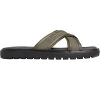 Calvin Klein Men's Sandals Moulded with Wide Straps, Green (Deep Lichen Green/Black), 8