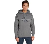 Calvin Klein Men's Seasonal Monologo Regular Hoodie, Grey (Grey Heather), 3XL