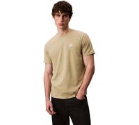 Calvin Klein Men's Short Sleeve Badge Classic Cotton Jersey T-Shirt, Beige (Cedar), M
