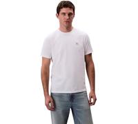 Calvin Klein Men's Short Sleeve Badge Classic Cotton Jersey T-Shirt, White (Bright White), S