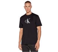 Calvin Klein Men's Short Sleeve Centre Monogram Classic Cotton T-Shirt, Black (Black), S