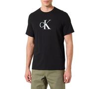 Calvin Klein Men's Short Sleeve Centre Monogram Classic Cotton T-Shirt, Black (Black), XS