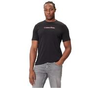 Calvin Klein Men's Short Sleeve Glitched Logo Classic Cotton T-Shirt, Black (Black), L