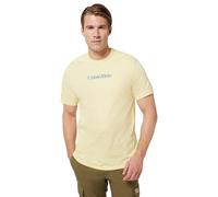 Calvin Klein Men's Short Sleeve Glitched Logo Classic Cotton T-Shirt, Yellow (Sunlight), L
