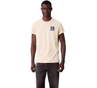 Calvin Klein Men's Short Sleeve Gradient Monogram Logo Cotton T-Shirt, Yellow (Sunlight), XXL