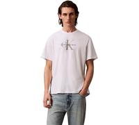 Calvin Klein Men's Short Sleeve Monologo Cotton T-Shirt, White (Brilliant White), S