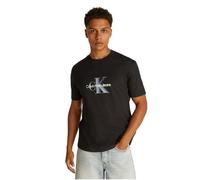 Calvin Klein Men's Short Sleeve Monologo Shift Cotton T-Shirt, Black (Ck Black), XL