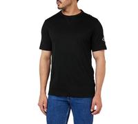 Calvin Klein Men's Short Sleeve Round Neck Regular Fit Badge T-Shirt, Black (Ck Black), L
