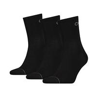 Calvin Klein Men's Short Sock, Black, ONE Size (Pack of 3)