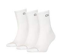 Calvin Klein Men's Short Sock, White, ONE Size (Pack of 3)