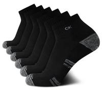 Calvin Klein Men's Socks - Athletic Cushioned Quarter Cut Socks (6 Pack)
