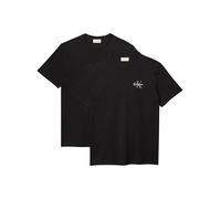 Calvin Klein Men's Ss 30S Classic Micro Monologo Te LV04RF279G Tees, Black, XL