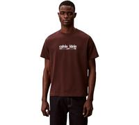 Calvin Klein Men's SS 30S WHSL CK NYC Graphic TEE LV14RE831G Graphic Tees, Brown (Rich Brown), XS