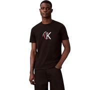 Calvin Klein Men's SS 30S WHSL CKJ 2TONE CK Graphic LV14RE829G Graphic Tees, Black (Black), L