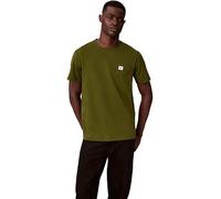 Calvin Klein Men's SS Badge 30S Jersey Classic TEE LV04RC272G Tees, Green (Medieval Forest), XL