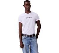 Calvin Klein Men's Ss Glitched Logo EU Classic Tee Lv04rc858g Graphic Tees (Pack of 1)