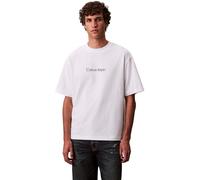 Calvin Klein Men's SS RLXD Standard Logo CREWNK TEE Tees, White (Bright White), S