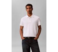 Calvin Klein Men's Ss Slim Supima Logo Patch Polo Bright White | Size: Medium Calvin Klein White M