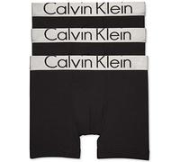Calvin Klein Men's Steel Micro Boxer Briefs, Black/Black/Black, Large (Pack of 3)