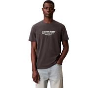 Calvin Klein Men's T-Shirt Short Sleeve NYC Graphic with Logo, Black (Pirate Black), S