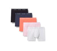 Calvin Klein Men's TRUNK 5PK 000NB2877A Trunk, Multi (BLACK/SNOW HEATHER/CORAL POP/INK/PO), S