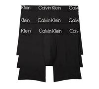 Calvin Klein Men's Ultra Soft Modern 3-Pack Boxer Brief, Black, Black, Black, XL
