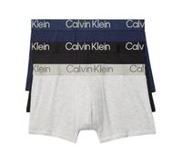 Calvin Klein Men's Ultra Soft Modern Modal 3-Pack Trunk, Black, Blue Shadow, Grey Heather, Medium
