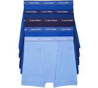 Calvin Klein Men's Underwear Cotton Classics 5-Pack Boxer Brief, 2 Mazarine Blue, 1 Periwinkle, 1 Dark Night, 1 Evening Blue, Medium (Pack of 5)