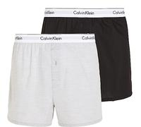 Calvin Klein Men's Boxers Slim Fit Modern Cotton Stretch Grey/Black 2 Pack