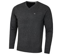 Calvin Klein Mens V-Neck Soft Sweater - Charcoal - L