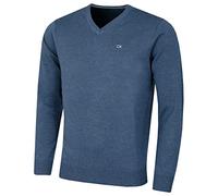 Calvin Klein Mens V-Neck Sweater - Denim Marl - L