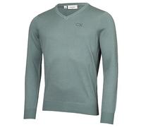 Calvin Klein Mens V-Neck Tour Golf Sweater - Sage - L