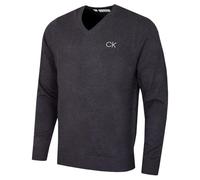 Calvin Klein Mens V-Neck Tour Golf Sweater - Steel Grey - XXL