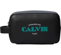 Calvin Klein Men's Washbag Graphic with Carry Loop, Black (Black), One Size