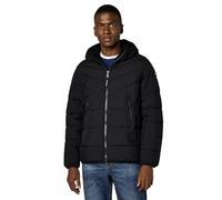 Calvin Klein Men's Winter Coat-Puffer Stretch Jacket with Sherpa Hood, Ebony, L