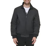 Calvin Klein Men's Winter Coats-Sherpa-Lined Hooded Soft Shell Jacket, Rip Stop Black, L