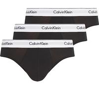 Calvin Klein Modern Cotton Stretch 3-Pack Hip Briefs, Black/white S Black