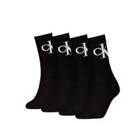 Calvin Klein Monogram Women's Ankle Socks (Pack of 4), black/black, 29-32 BR