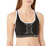 Calvin Klein Performance Women's Medium Impact Reversible Sports Bra (Standard and Plus Sizing), Black/White, XS
